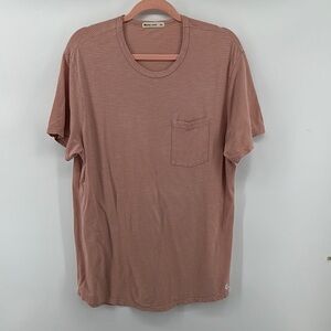Marine Layer Pink&White Striped Front Pocket Short Sleeve Tee Casual SzM/L